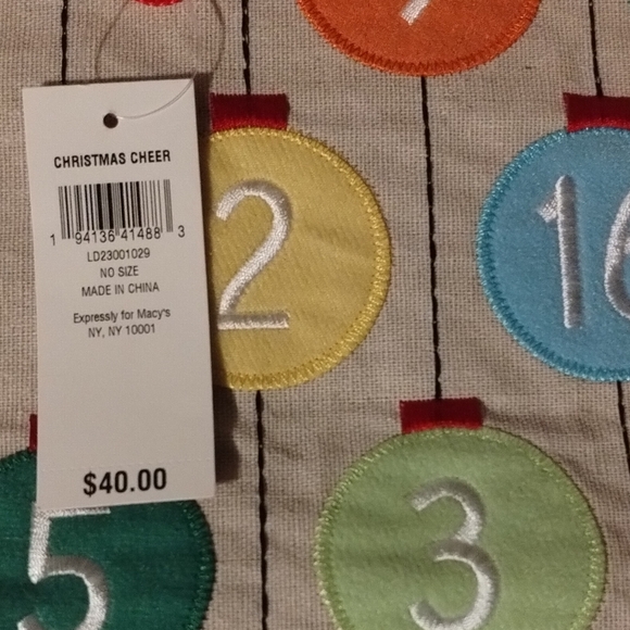 Holiday Lane Christmas Cheer Ornament Advent Calendar, Created for Macy's - Picture 3 of 3